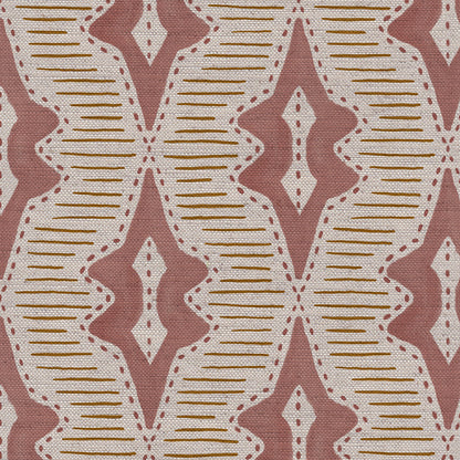 Sky Lanterns linen union fabric in Pink