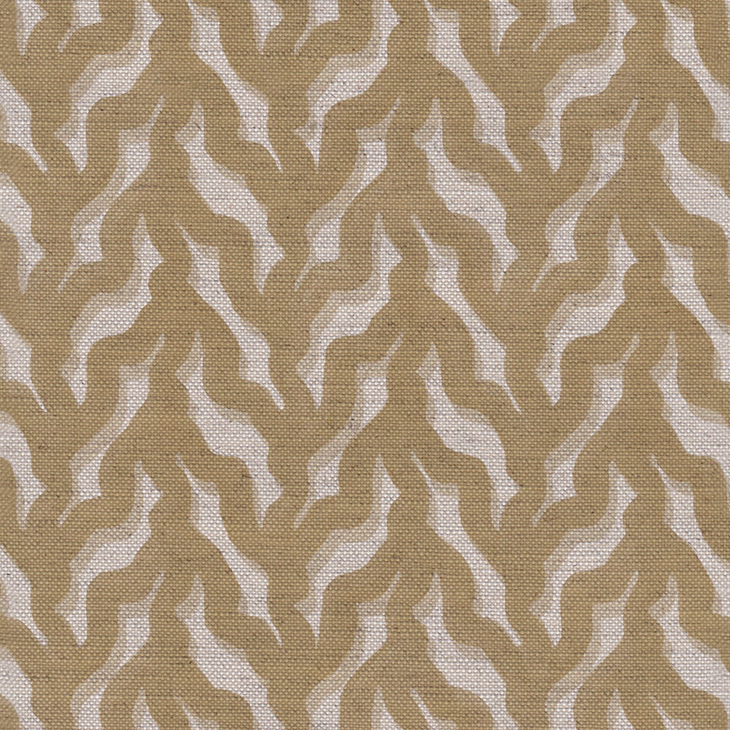 Kelp Drift linen union fabric in soft Yellow