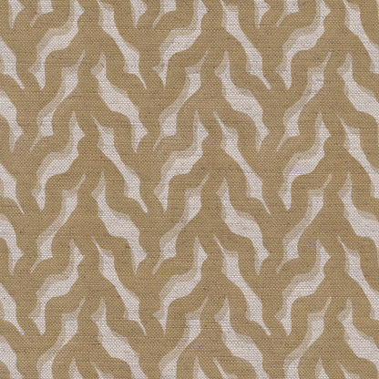 Kelp Drift linen union fabric in soft Yellow