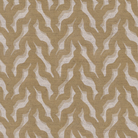 Kelp Drift linen union fabric in soft Yellow