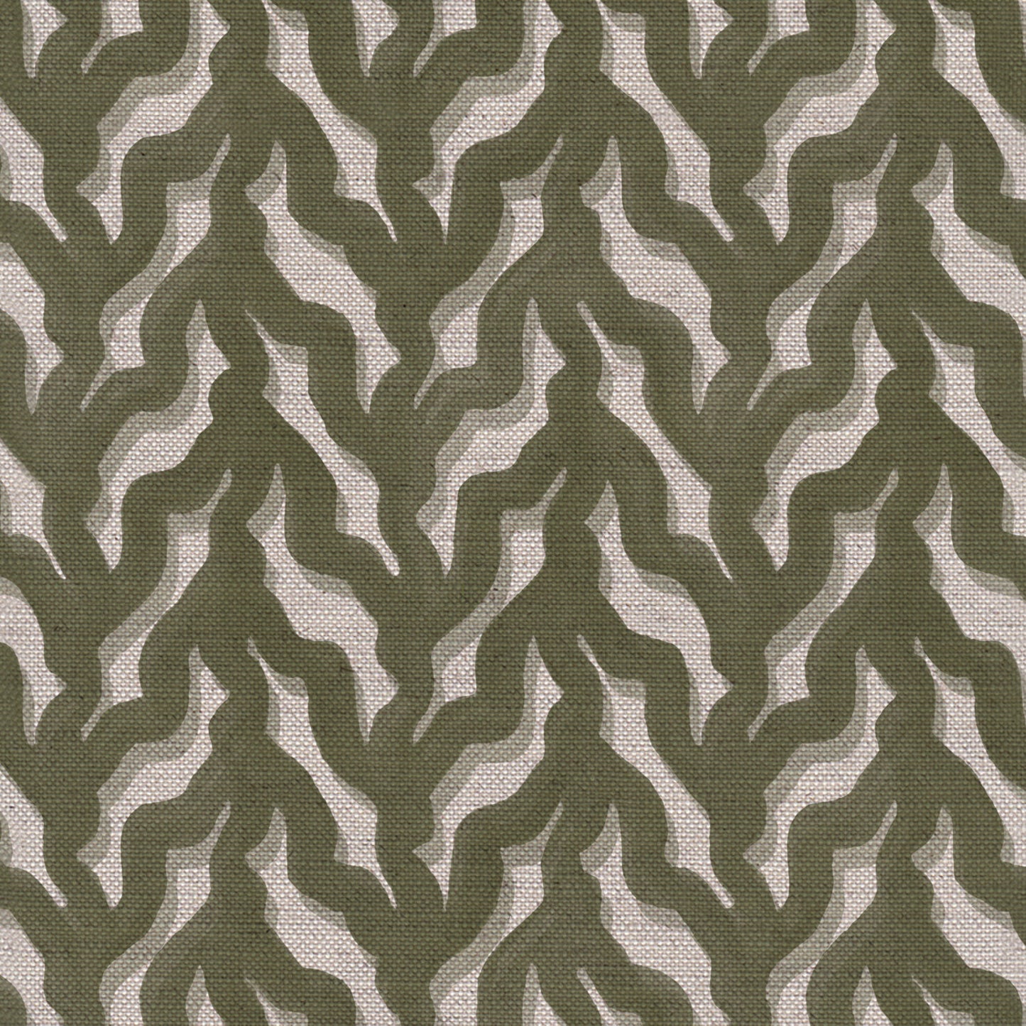 Kelp Drift linen union fabric in Green