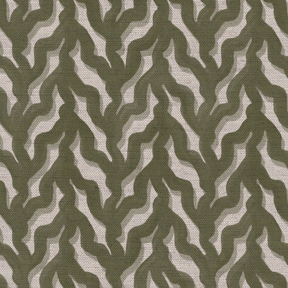 Kelp Drift linen union fabric in Green