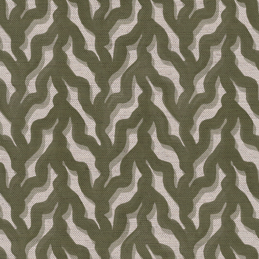 Kelp Drift linen union fabric in Green