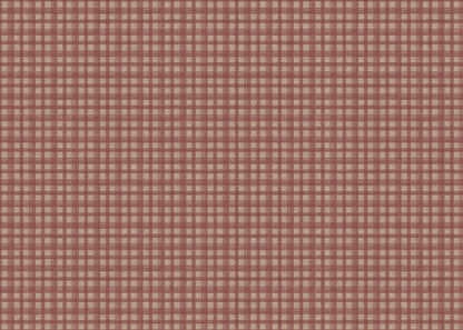 Kelso check linen union fabric in Pink