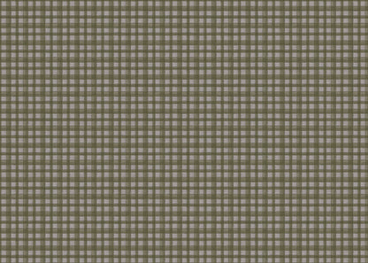 Kelso check linen union fabric in Green