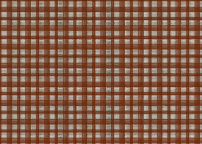 Kelso check linen union fabric in Rust