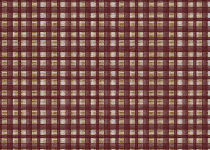 Kelso check linen union fabric in Raspberry