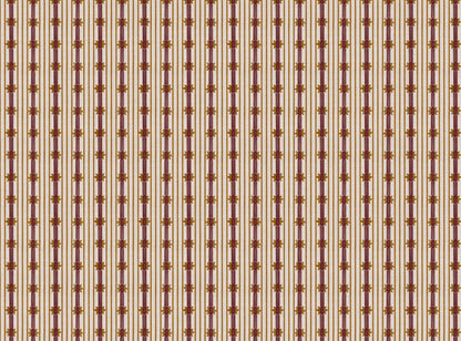 Starfall Stripe printed cotton, linen union fabric in Raspberry