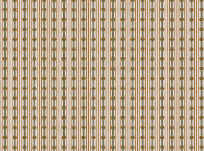 Starfall Stripe printed cotton, linen union fabric in Green