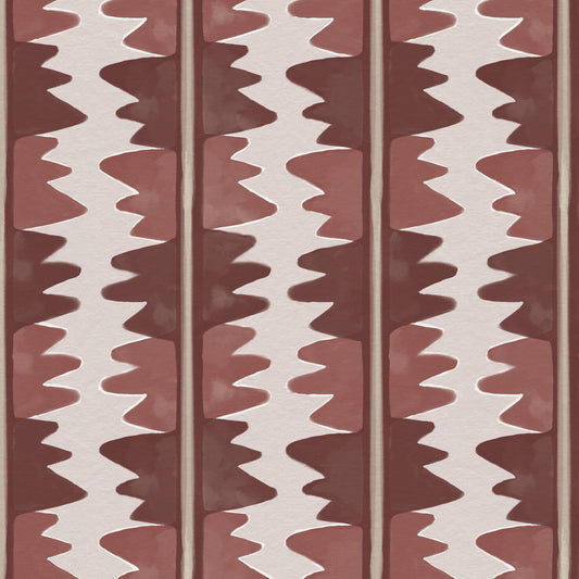 Jigzag FR Contract upholstery fabric in Pink