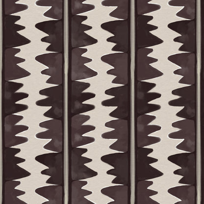 Jigzag FR Contract upholstery fabric in Aubergine
