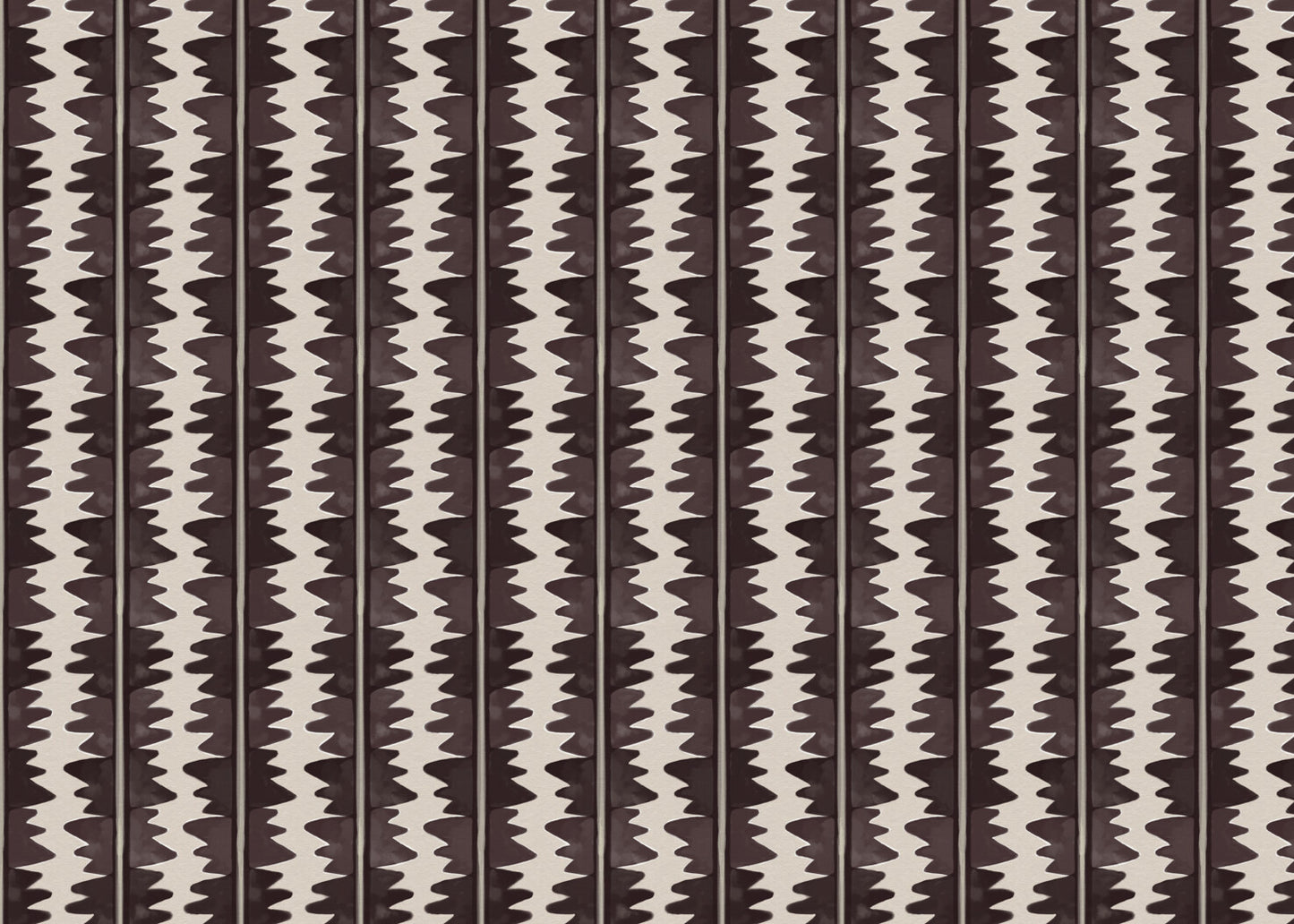 Jigzag FR Contract upholstery fabric in Aubergine