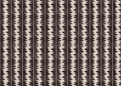 Jigzag FR Contract upholstery fabric in Aubergine