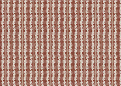 Jigzag FR Contract upholstery fabric in Terracotta