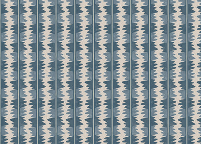 Jigzag FR Contract upholstery fabric in Blue