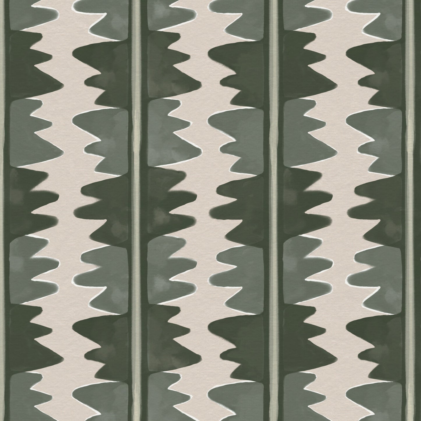 Jigzag FR Contract upholstery fabric in Green