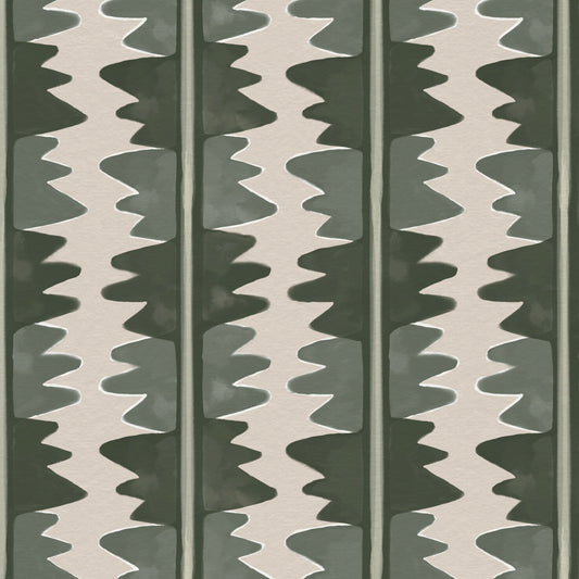 Jigzag FR Contract upholstery fabric in Green