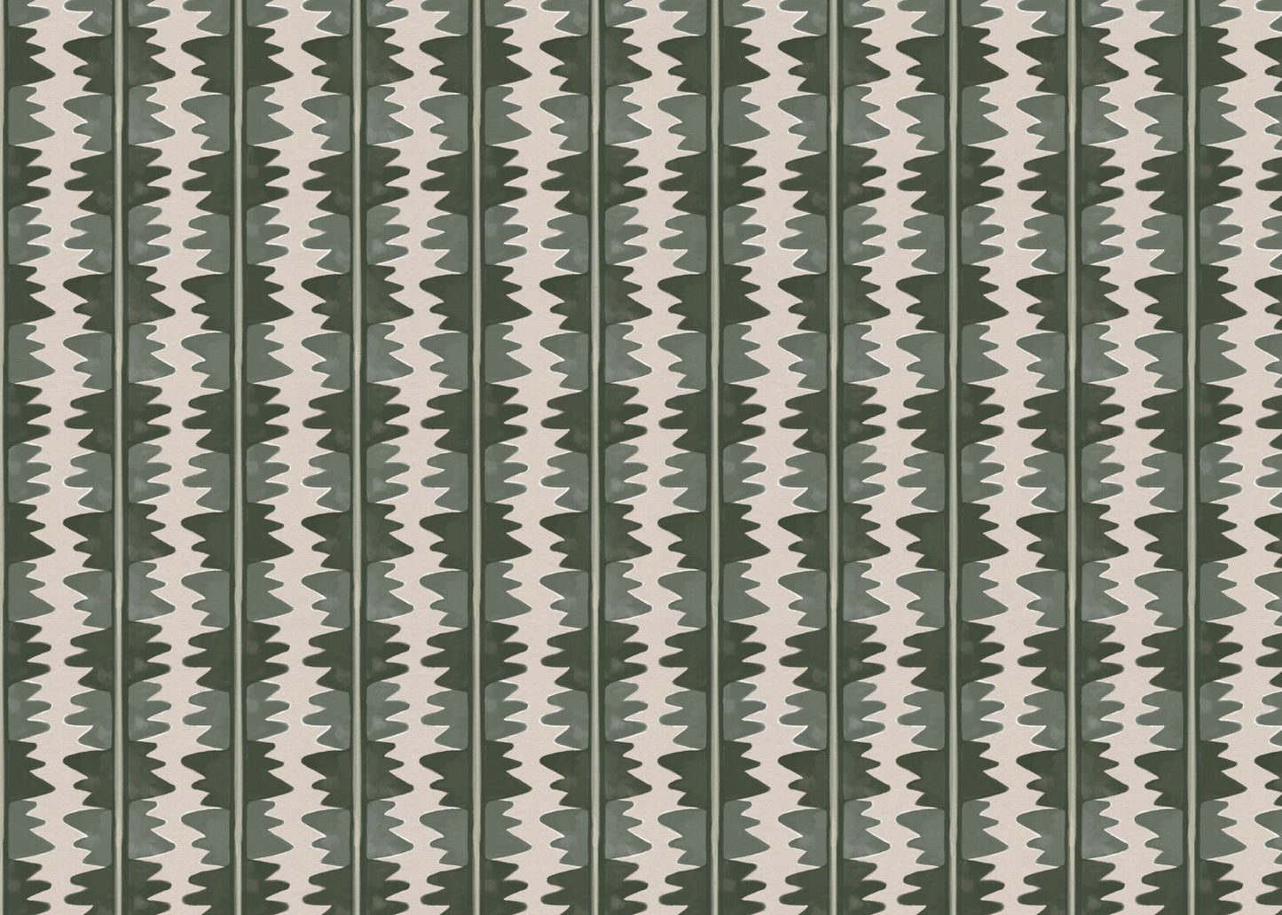 Jigzag FR Contract upholstery fabric in Green