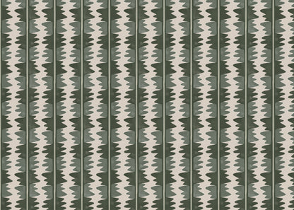 Jigzag FR Contract upholstery fabric in Green