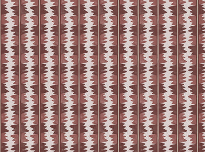 Jigzag linen union fabric in Pink