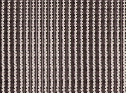 Jigzag linen union fabric in Aubergine