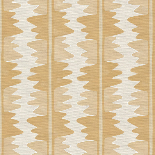 Jigzag linen union fabric in Yellow