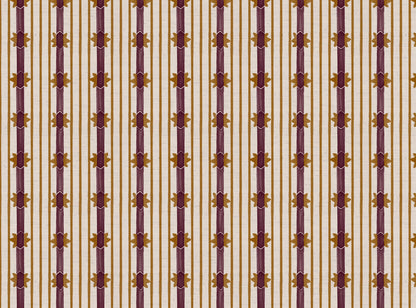 Starfall Stripe printed cotton, linen union fabric in Blackcurrant
