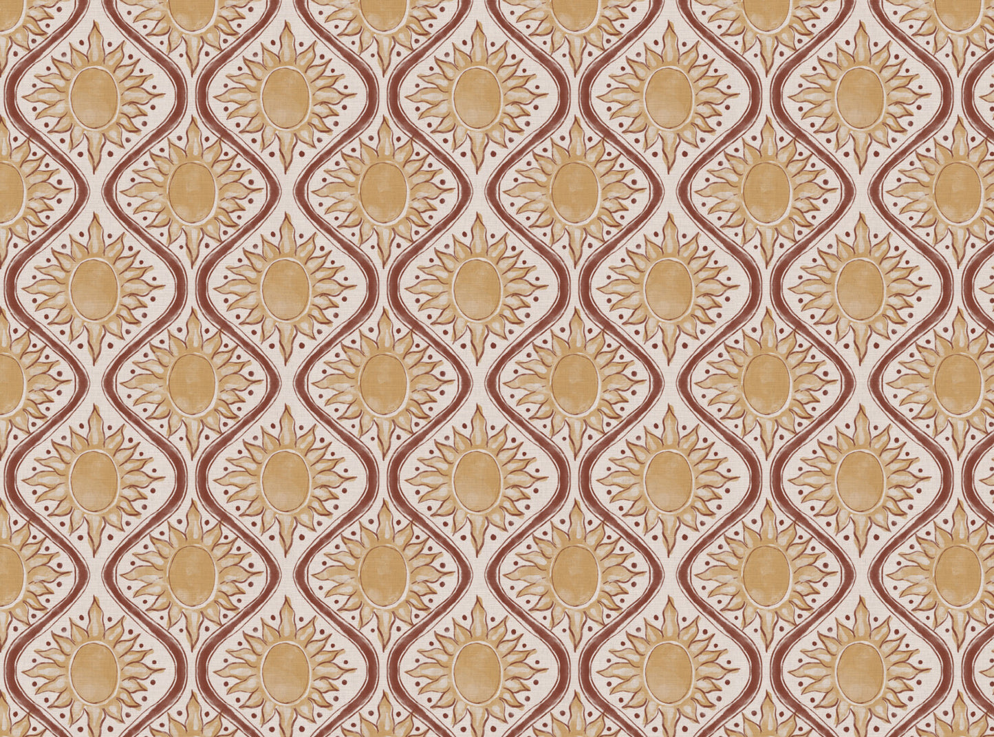 Sunburst linen cotton union fabric in yellow