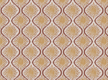 Sunburst linen cotton union fabric in yellow