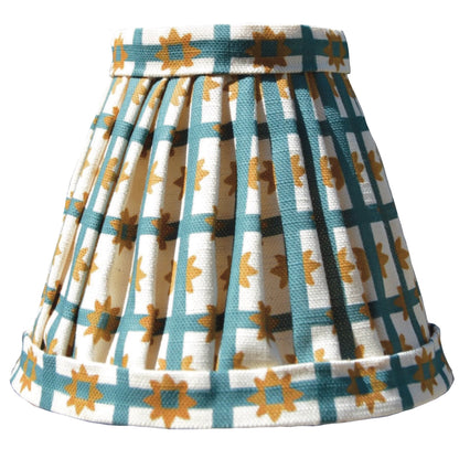 Starfall Check gathered lampshade in Blue