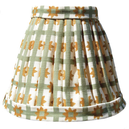 Starfall Check gathered lampshade in Green