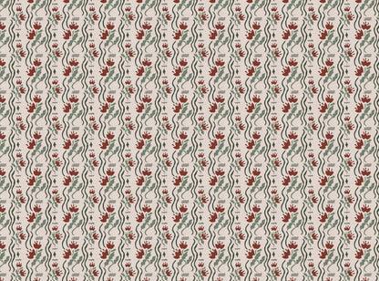 Meadow Jive Fabric in Red