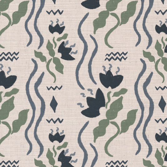 Meadow Jive Fabric in Ink Blue