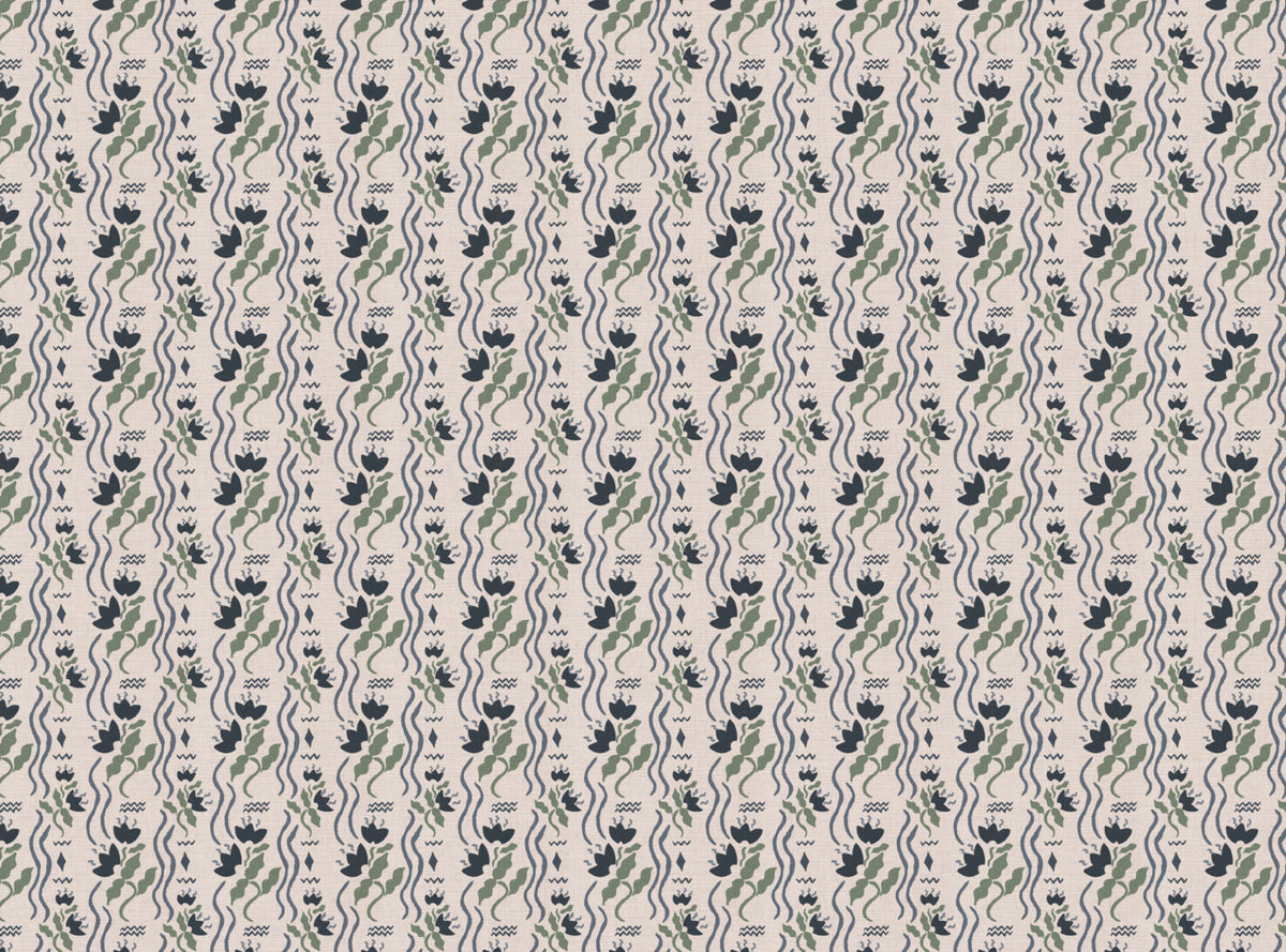 Meadow Jive Fabric in Ink Blue