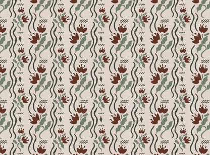 Meadow Jive Fabric in Nutmeg