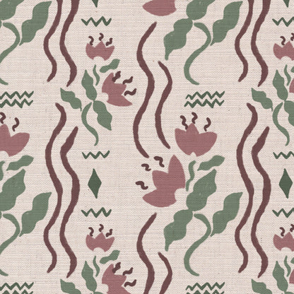 Meadow Jive Fabric in Pink