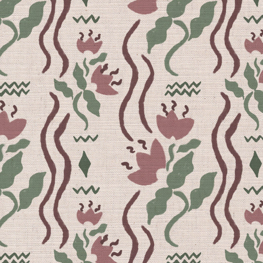 Meadow Jive Fabric in Pink