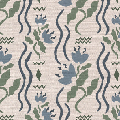 Meadow Jive Fabric in Blue