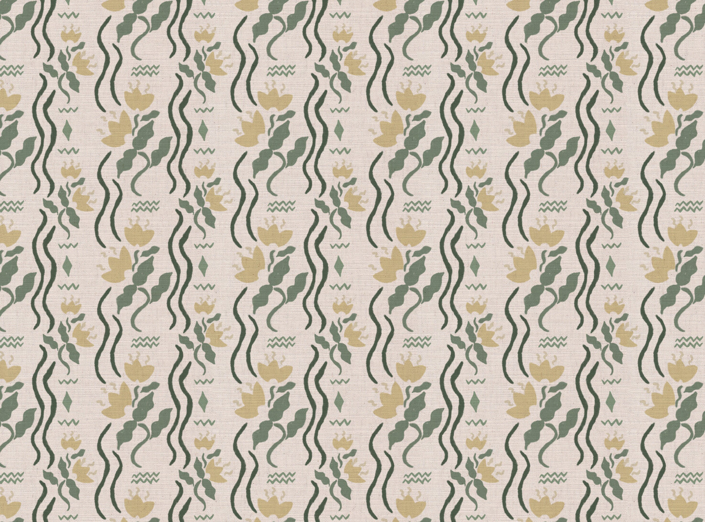 Meadow Jive Fabric in Yellow