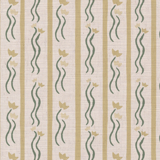 Jive Stripe Fabric in Yellow
