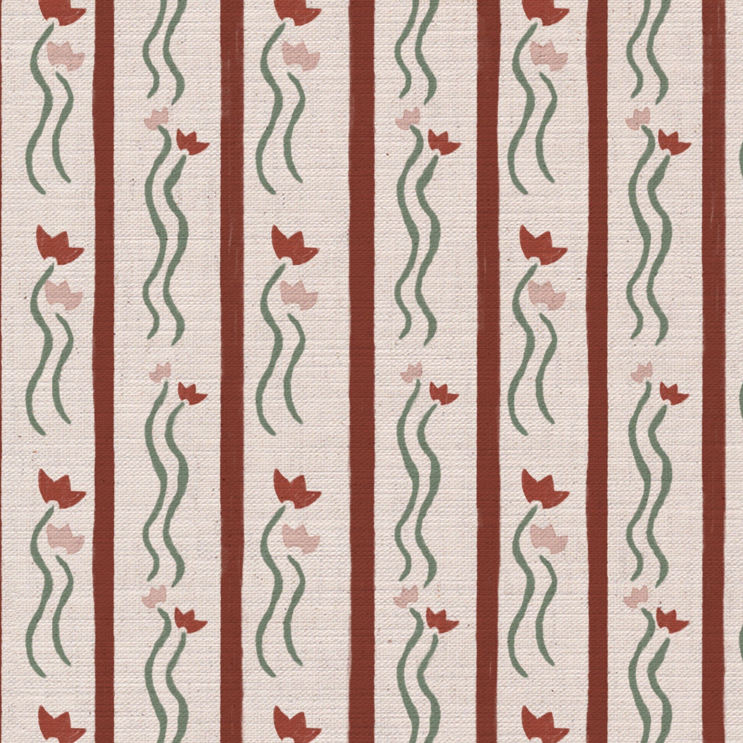 Jive Stripe Fabric in Red