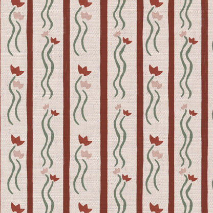 Jive Stripe Fabric in Red