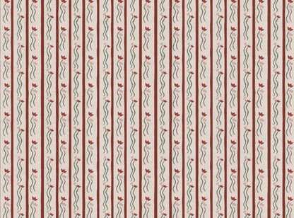 Jive Stripe Fabric in Red