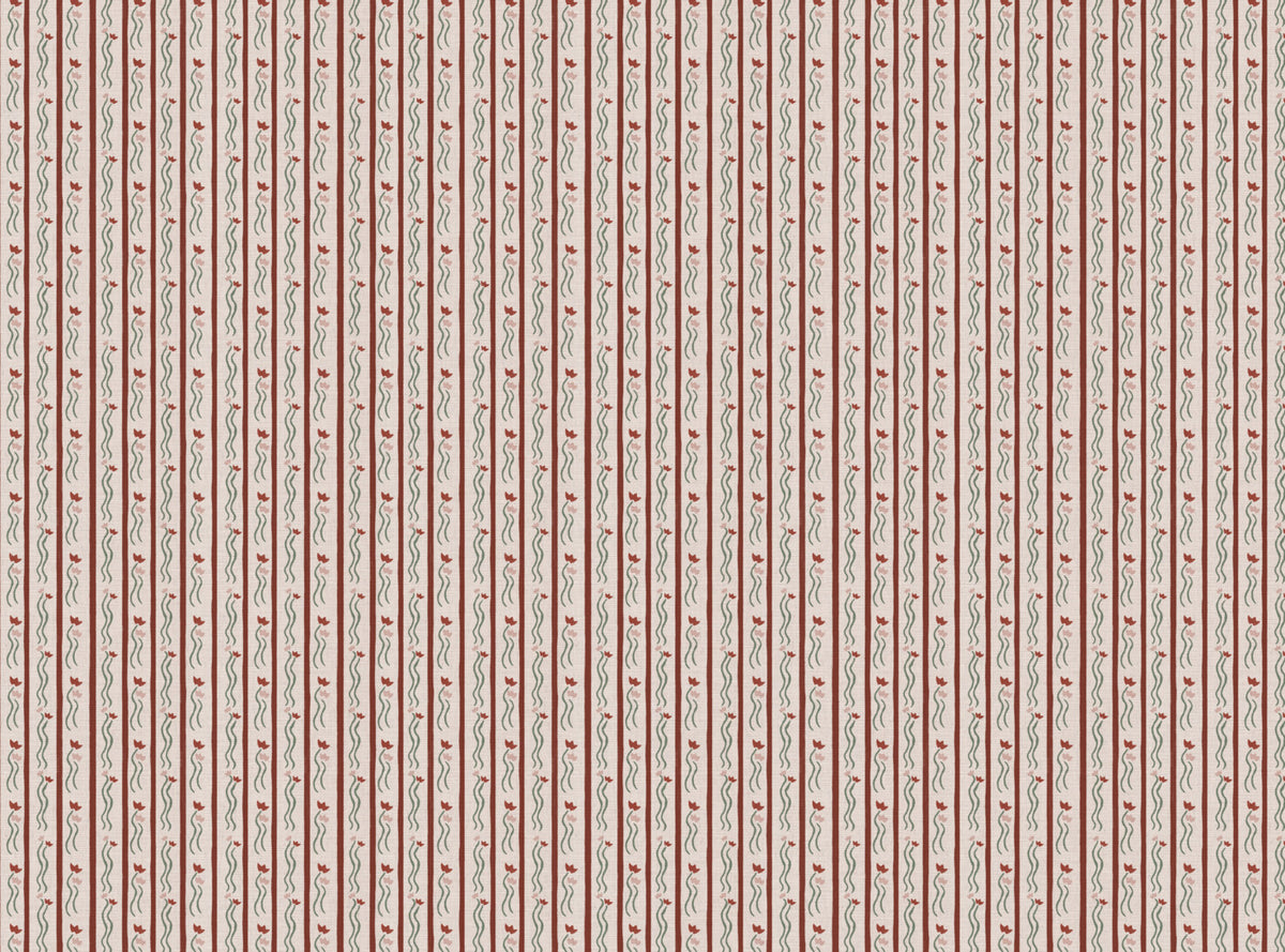 Jive Stripe Fabric in Red