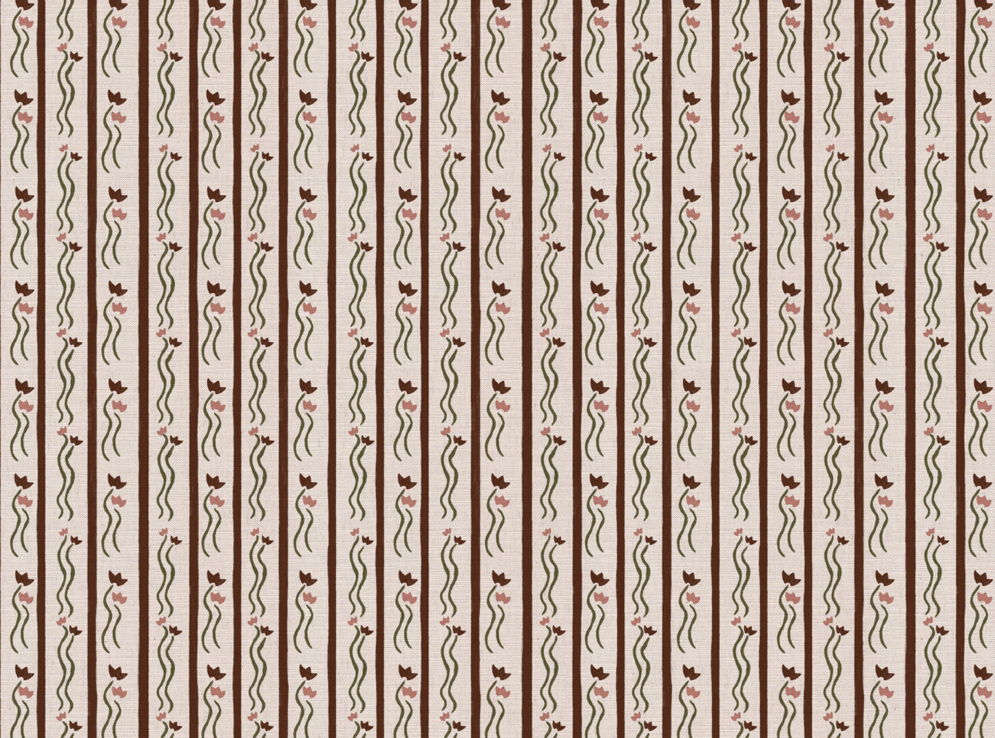 Jive Stripe Fabric in Cocoa