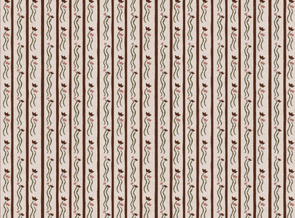 Jive Stripe Fabric in Cocoa