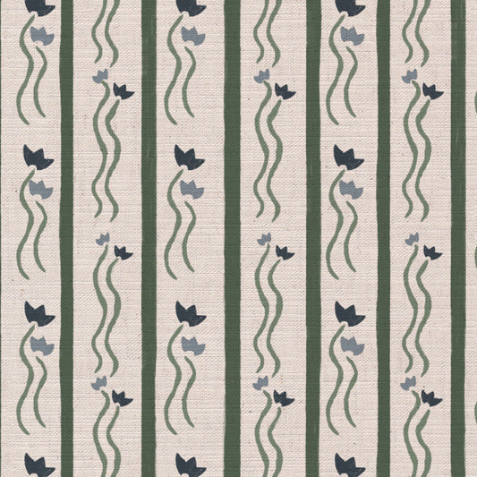 Jive Stripe Fabric in Blue