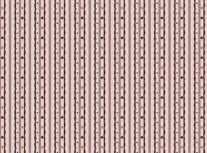 Rodeo stripe printed cotton, linen union fabric in Pink