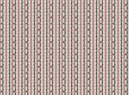 Rodeo check printed cotton, linen union fabric in Pink and Green